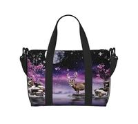 Phayah Deer In Moonlight Travel Duffel Bag Handbag Carry-On Bagagli Borsa Da Viaggio Pernottamento Pieghevole Unisex Compagnia Aerea Borsa Articoli Personali