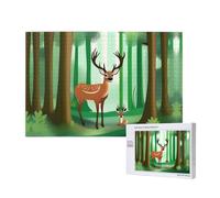 Phayah Deer In The Forest Puzzle 1000 Pezzi Per Puzzle Puzzle In Legno Forfamily Amico Home Decor Wall Art 75,9 X 50,9 Pollici
