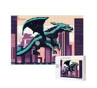 Phayah Dragon In The City Puzzle 300 Pezzi Per Puzzle Puzzle In Legno Per Famiglia Amico Decorazione Della Casa Wall Art 15.7 X 11 In