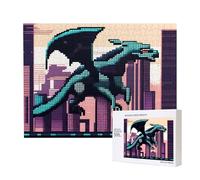 Phayah Dragon In The City Puzzle 500 Pezzi Per Puzzle Puzzle In Legno Per Famiglia Amico Decorazione Della Casa Wall Art 20.4 X 15 In