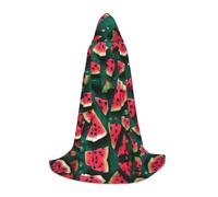 PHAYAH Dream Watermelon Pattern Halloween Adulto Cappuccio Vestaglia Mantella, Donne Uomini Halloween Dress Up Party Cosplay Costumi Piccolo
