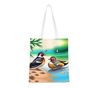 PHAYAH Due anatre mandarino modello tela tote bag tasca riutilizzabile borse di stoffa per palestra spiaggia shopping drogheria regali alla moda
