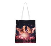 PHAYAH Due Fantasia Farfalle Modello di Tela Tote Bag Tasca Riutilizzabile Borse di Panno Per Palestra Spiaggia Shopping Drogheria Regali Alla Moda
