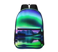 PHAYAH Due Farfalle Modello Zaino 17 "18l Grande Capacità Spallacci Regolabili Borsa Semplice Per Tutti, Aurora nel cielo notturno, taglia unica