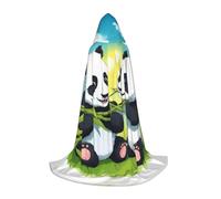 PHAYAH Due Happy Pandas modello Halloween adulto accappatoio con cappuccio, costume da donna e uomo, per Halloween, feste cosplay, nero, M