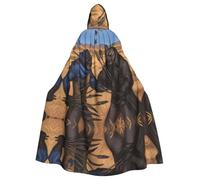 PHAYAH Due Lupi Combattenti Mantello Lungo Con Cappuccio Mantello Poliestere Strega Costumi Di Halloween Per Cosplay Costume Donne Uomini