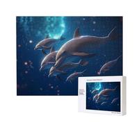 Phayah Elegante delfino puzzle per adulti 500 pezzi giocattoli per lo sviluppo dell'intelligenza dei bambini 20,4 x 38,1 cm