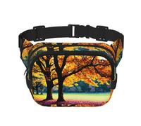 Phayah Falling Leaves - Marsupio da uomo e donna, con cinghia regolabile, per allenamento all'aperto, viaggi, casual, corsa, escursionismo, ciclismo