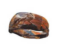 Phayah Fasce per il sudore con motivo di animali strani per allenamento, sport, fascia assorbente, ampia per basket, calcio, ciclismo, corsa, yoga