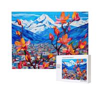 Phayah Fiori sul sentiero di uno sconosciuto puzzle per adulti 500 pezzi giocattoli per lo sviluppo dell'intelligenza dei bambini 20,4 x 38,1 cm