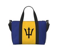 Phayah Flag Of Barbados Borsone da viaggio Weekender Pernottamento Palestra Tote per donne ragazze Borsa a tracolla Allenamento Resistente all'acqua, Nero, Taglia unica, Nero, Taglia unica, Nero ,