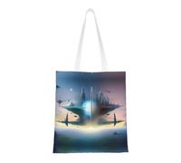 PHAYAH Flying Horizon Pattern Canvas Tote Bag Tasca Riutilizzabile Borse di Panno Per Palestra Spiaggia Shopping Drogheria Regali Alla Moda