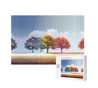 Phayah Four Seasons Tree Puzzles 300 Pezzi Per Puzzle Puzzle In Legno Per Famiglia Amico Decorazione Della Casa Wall Art 15.7 X 11 In