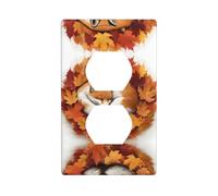 Phayah Fox Maple Leaf Nest Pattern Outlet Covers Wall Plate Presacolo Duplex interruttore luce piastra di copertura singola doppia spina elettrica