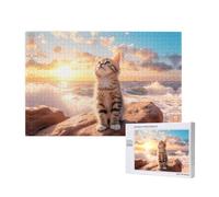 Phayah Gatto alla ricerca del cielo modello puzzle unico puzzle immagine arte da parete per la decorazione della casa 1000 pezzi