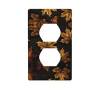 Phayah Golden Maple Leaf Pattern Duplex Presa Presa Presa Piastra a Muro Dimensioni Standard Policarbonato Termoplastico Doppio Spina Coperture