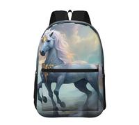PHAYAH Grano Harvest Modello Zaino 16 Pollice Per Le Donne Uomini Casual Zaino Teen Ragazzi E Ragazze Laptop Bookbag Viaggi Affari, Unicorni in fuga, Taglia unica