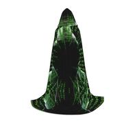 PHAYAH Halloween stregoneria stregoneria veste mantello Natale Hoodedie | Hacker Attack Pattern Mantello Cosplay Masquerade Party Dress Regalo Costume Danza Comic Convention