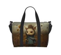 Phayah Hermit Borsone da viaggio, borsa sportiva da palestra, borsa a tracolla per weekend, borsa da notte per donne, Nero , Taglia unica