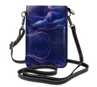 PHAYAH Il marmo blu vene le piccole borse del telefono della crossbody per il portafoglio di cuoio della borsa del telefono cellulare delle
