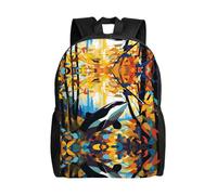 PHAYAH Killer Whale In The Woods Modello Leggero 16 In Borsa Del Computer Portatile Per Le Ragazze Donne Casual Spalle Zaino