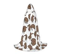 PHAYAH Kiwi Bird Cute Pattern Halloween Adulto Cappuccio Vestaglia Mantella, Donne Uomini Halloween Dress Up Party Cosplay Costumi L