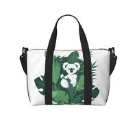 Phayah Koala On Branch Borsone da viaggio Weekender Pernottamento Palestra Tote per donne ragazze Borsa a tracolla Allenamento Resistente all'acqua, Nero, Taglia unica, Nero, One Size