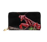 PHAYAH Lama Rosso Pregare Mantide Modello Portafoglio Donna Lungo Frizione Zip Intorno Viaggio Borsa In Pelle Grande Capacità Porta Carte di Credito