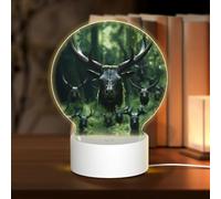 Phayah Lampada da notte a forma di testa di mucca sospesa con sensore dal tramonto all'alba, lampada a LED per corridoi, camere da letto, camere dei bambini, scale