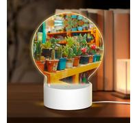 Phayah Lampada da notte con motivo di cactus con sensore dal tramonto all'alba, lampada a LED per corridoi, camere da letto, camere dei bambini, scale