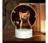 Phayah Lampada da notte con motivo volpe marrone, con sensore dal tramonto all'alba, lampada a LED per corridoi, camere da letto, camere dei bambini, scale