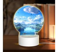 Phayah Lampada notturna con motivo uccelli che volano nel cielo, con sensore dal tramonto all'alba, lampada a LED per corridoi, camere da letto, camere dei bambini, scale