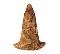 PHAYAH Legge della Bussola Modello di Navigazione Halloween Adulto Cappuccio Veste Mantello, Donne Uomini Halloween Dress Up Party Cosplay Costumi S