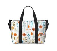 Phayah Light Plants - Borsone da viaggio, weekender, per la notte, palestra, per donne e ragazze, borsa a tracolla per allenamento, resistente all'acqua, nero, Taglia unica