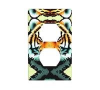 Phayah Little Fat Tiger Head Pattern Decorative Outlet Covers Presa Duplex Interruttore Luce Piastra Singola Doppia Spina