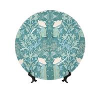 PHAYAH Little People Prints - Piatto decorativo in porcellana Bone China da 17,8 cm, con espositore rotondo, per la decorazione di casa e ufficio