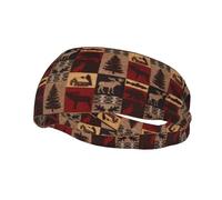 PHAYAH Lodge Bear Cervo Pesce modello Fascia sportiva adatta per la corsa yoga basket fascia elastica umidità
