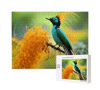 Phayah Long-Plume Bluebird Puzzle per adulti 500 pezzi. Decorazione per la casa festa di compleanno per uomini e donne 20,4 x 15