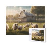Phayah Lots of Cute Sheep Puzzles 500 pezzi per puzzle puzzle in legno per famiglia amico Home Decor Wall Art 20,4 x 38,1 cm