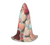 PHAYAH Love Pattern Pattern Halloween Adulto Cappuccio Veste Mantello, Uomini di Halloween Dress Up Party Cosplay Costumi, nero, Medium