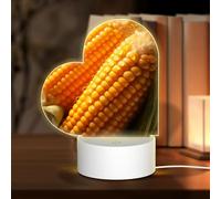 PHAYAH Luce notturna a forma di cuore a forma di mais con cavo USB regolabile in 3 colori per adulti camera da letto per bambini