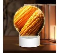 PHAYAH Luce notturna a forma di mais con base a LED rotonda con cavo USB regolabile in 3 colori per adulti camera da letto per bambini