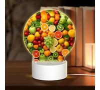 PHAYAH Luce notturna a LED con motivo vegetali dai colori vivaci, base rotonda con cavo USB regolabile, 3 colori, per adulti e bambini, camera da letto