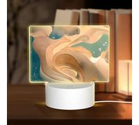 PHAYAH Luce notturna gialla in acrilico con motivo misterioso con porta USB, interruttore touch, regalo di compleanno per amici e familiari