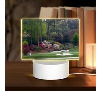 PHAYAH Luce notturna in acrilico con motivo campo da golf con porta USB Touch Switch Regali di compleanno del Ringraziamento per familiari amici