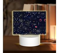 PHAYAH Luce notturna in acrilico con motivo costellazione ammassi stellari galassie con porta USB touch interruttore touch regalo di compleanno per amici familiari