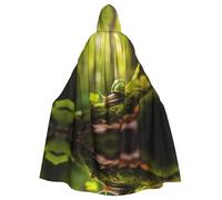 PHAYAH Lumaca Sul Muschio Lungo Con Cappuccio Mantello Poliestere Strega Costumi Di Halloween Per Cosplay Costume Donne Uomini