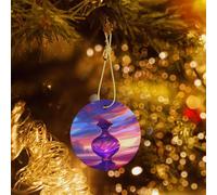 Phayah Magico Wishing Bottle Pattern Ceramica Rotondo Albero di Natale Ornamento Capodanno Casa Souvenir per raduni Albero di Natale Appeso