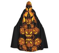 PHAYAH Mago zucca lampada modello Halloween stregoneria stregoneria cappuccio mantello con cappuccio Natale felpa cosplay festa in maschera vestito regalo costume