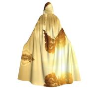 PHAYAH Mantello con cappuccio per Halloween, stregoneria e stregoneria, con cappuccio, per Natale, cosplay, feste in maschera